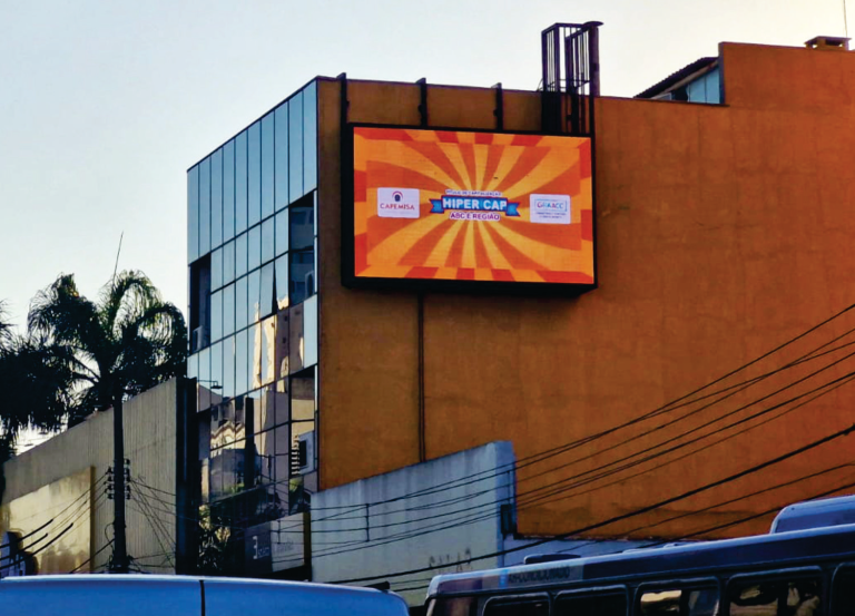 Veiculação em LED cleinte Hipercap Santo André