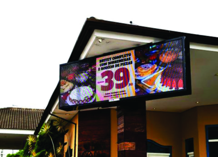 Locacao de Painel de LED em Restaurante Estancia Caipira