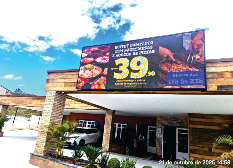 Venda-de-Painel-de-LED-Restaurante-da-Fazenda-Mogi